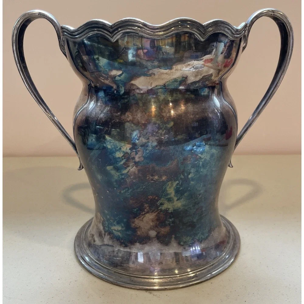 Antique Meriden B Company Silver Plated Loving Cup Trophy Urn Vase Ice Bucket